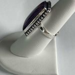 AMETHYST Genuine Stone 925 Sterling Silver Ring Purple Photo 2