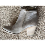 Aquatalia  by Marvin K Brown Leather Side Zip Block Heel Italian Made Boots 8.5 Photo 8