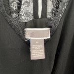 Chelsea28  Womens Black Satin Lace Back Spaghetti Strap Slinky Maxi Dress Medium Photo 3