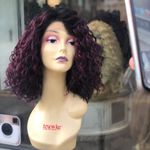 Short spiral curly bob Lacefront wig 2020 purple Photo 7