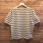 Catherine Malandrino Swiss Dot Trimmed Stripe Tee Size XL NWT Photo 1