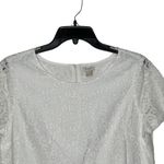 J.Crew  Blouse Top Size 6 White Lace SS Lined Cotton Nylon Blend‎ Womens Photo 1