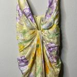 ASOS Dress Floral Bloom Cami Plunge Ruche Midi Dress Size 8 Photo 1