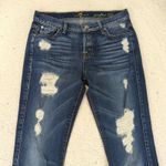 7 For All Mankind  Josefina Skinny Boyfriend Distressed Jeans‎ Size 26 Photo 2