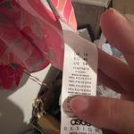 ASOS DESIGN Maternity satin wrap beach kimono with bold abstract print in pink Size undefined Photo 12