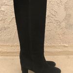 Valentino Garavani Valentino women’s black suede knee high block heel boots size IT 37 US 7 Photo 0