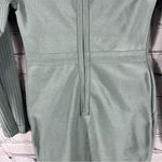 Wow Couture Green Dress Square Neck Long Sleeve Button accents Size L (B11) Photo 8