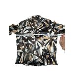 Apostrophe  Retro * Button * Tie Top Blouse Sz XL NWOT Photo 6