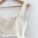 Missguided  Women's Tweed Fringe Crop Cami Top size 6 Photo 1