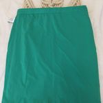 J.Crew Scalloped Sateen Pencil Skirt in Spring Green Size 10 Photo 5