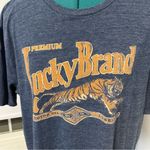 Lucky Brand Blue and Orange Tiger Graphic Short Sleeve Large Photo 1