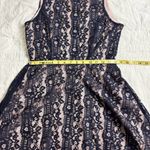 Speechless Navy Blue Lace Fit & Flare Office Siren Party Skater Overlay L NWT Photo 13