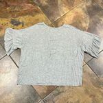 Lavender Field  Ruffle Short Sleeve Raw Hem Top Medium Photo 9