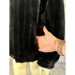 Dress Barn Faux fur hooded coat jacket zippered closing  size small Photo 9