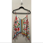 ZARA Pointed Side Floral Stripe Camisole Photo 3