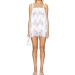 Tularosa  Mini Dress Sheer Lacey Dani Size XS White Photo 3