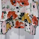 Volcom  Floral Ruffle Hem Tank Top Small Sleeveless Boho Festival Casual Cami Photo 3