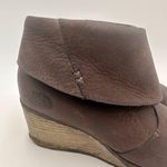The North Face Women's Brown Leather Bridgeton Wedge Booties Size 6 Photo 1