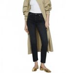 Mango Slim-Fit Cropped Jeans Black Denim Claudia Size 4 US / 36 EUR Photo 7