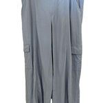 Sincerely Jules Womens Pants Size XL Blue Wide Leg Linen Blend Beach Travel Photo 0