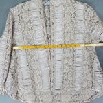 Alberto Makali Vintage  Lace Crinkle Top Womens L Beige Whimsigoth Cardigan USA Photo 4