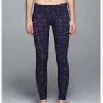 Lululemon Wunder Under Leggings Purple Mid Rise Full Length Mini Prisma Photo 1