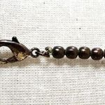 Green and brass tone long seed beaded necklace Photo 7