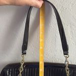 Anne Klein Double Chain Strap Shoulder Bag Black Gold Photo 10