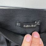 ZARA  Basic Woman's Sz XS Black High Rise Faux Leather Ankle Zip Legging‎ Pants Photo 2