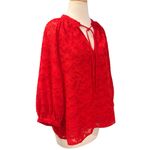 Jade Melody Tam Womens Red Lace Peasant Blouse Size Large Photo 1