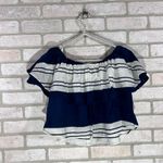 Faithfull the Brand Solerno Claremont Stripe Off The Shoulder Crop Top Size 4 Photo 4