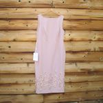 Mac Duggal 11853 Pink Crepe Sleeveless Midi Dress With Flower Beading Photo 6