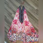 Dia Collections High Low Gem Top Deep V Tie Neck Dress Pink Size undefined Photo 0