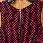 Saks 5th Avenue Saks Fifth Avenue RED LABEL Geo Print Drop Waist Dress w/ Leather Trim Vintage‎ Photo 9