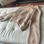 Free People Chunky Knit Turtle Neck Cropped Sweater Size Small Photo 2