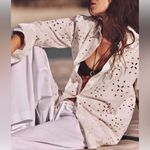 ZARA  NWT embroidered eyelet detail long sleeve button up shirt Photo 8