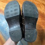 Bongo Vintage Allie Dark Brown Leather Clogs Floral Accents platform size 6 90s Photo 10