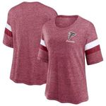 NFL Team Apparel NFL Atlanta Falcons Women's Blitz Marled Short Sleeve T-Shirt in Red, Small Photo 0