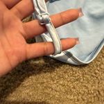 Motel  Paiva Slip Dress in Satin Light Blue Photo 7