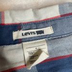 Levi's Plaid Button Down Longsleeve Red White Blue Shirt Medium Flannel Cotton Photo 1