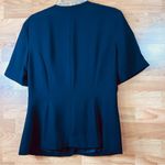 MariAnna Navy Blue Short Sleeve Power Jacket with 3 Large Buttons and 2 … Size 8 Photo 1
