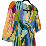 CROSBY by Mollie Burch Emilie Dress Fields Tie Front Cutout Colorful Dress NWT S Photo 4