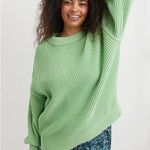 Aerie  Beyond Chenille Sweater Green Photo 0