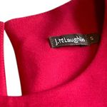J. McLaughlin  Bold Red Sheath Dress Knee Length 3/4 Sleeves Knit Size Small Photo 5