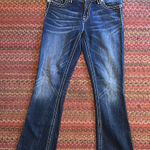 Miss Me DARK WASH COWGIRL RHINESTONE BLING STRETCH BOOT CUT JEANS Photo 0