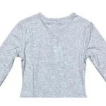 We Wore What NWT Longsleeve Crewneck Henley Bodysuit Buttons XS Heather Grey #3550 Photo 6