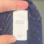 Lucky Brand  Navy Paisley Print Short Sleeve Top Size Medium Photo 5