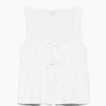 Aritzia NWOT  Sunday Best Tie Top in White Photo 2