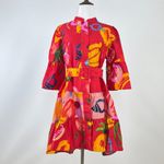 Farm Rio NWOT  Mixed Fruits Ocean Bright Vibrant Dress Ruffle Sleeve Size S Photo 10