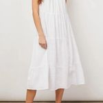 Rails NWT- Amaya White Tiered Linen Blend MIDI Dress- Size Small Photo 0